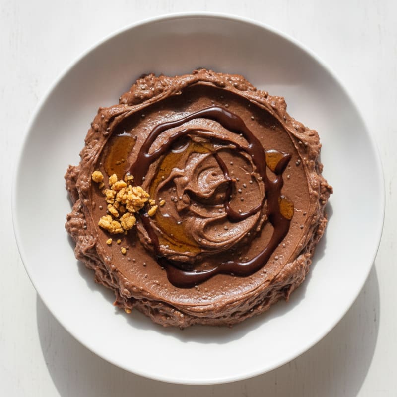 Silky Chocolate Protein Pudding with Almond Butter