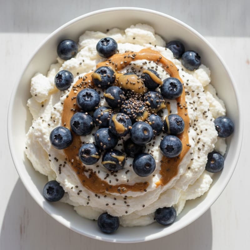 Silky Greek Yogurt Protein Mousse with Berries
