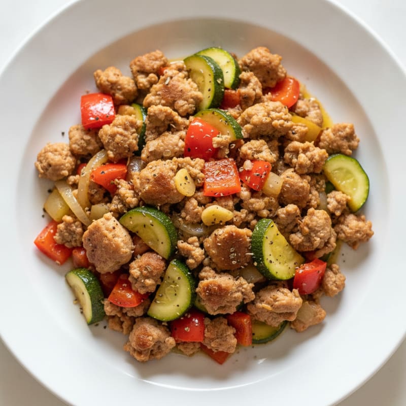 Savory Ground Turkey and Vegetable Skillet