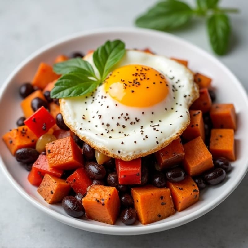Smoky Black Bean Sweet Potato Hash