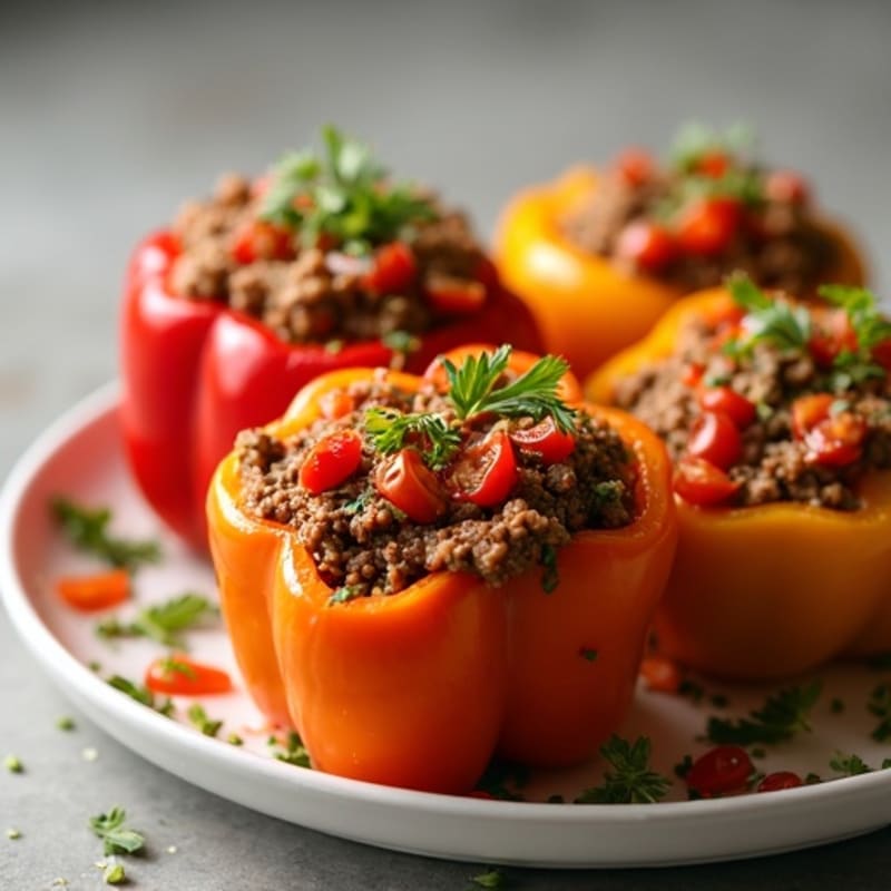 Hearty Lean Ground Beef Stuffed Bell Peppers
