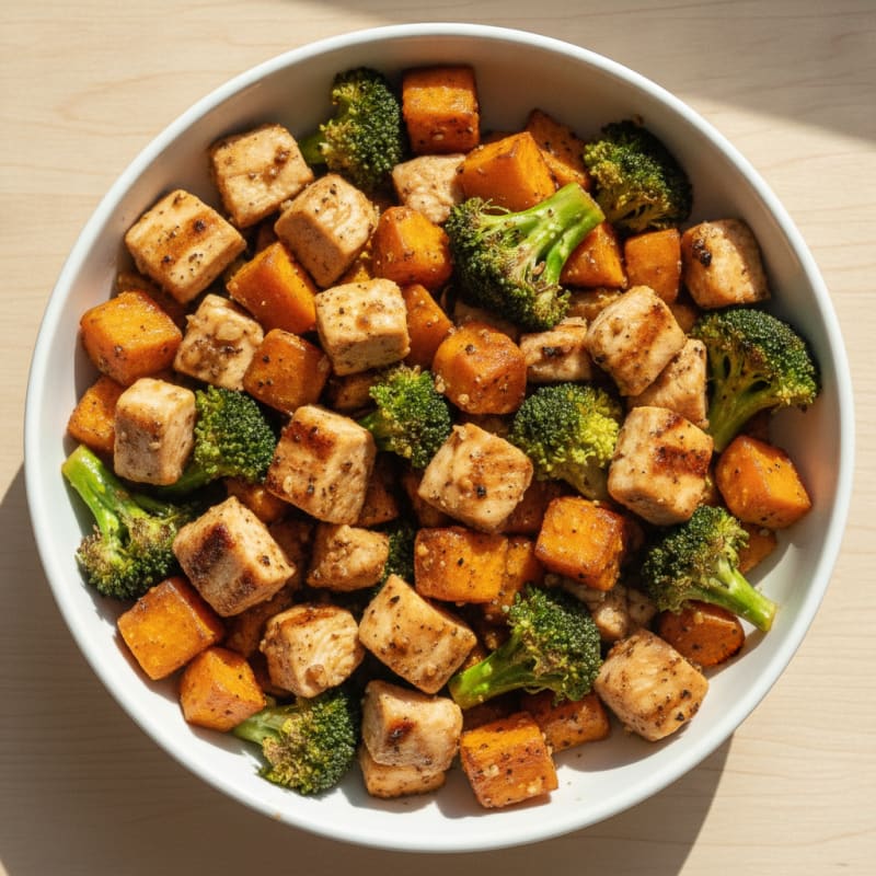 Chicken Sweet Potato & Broccoli Bowl
