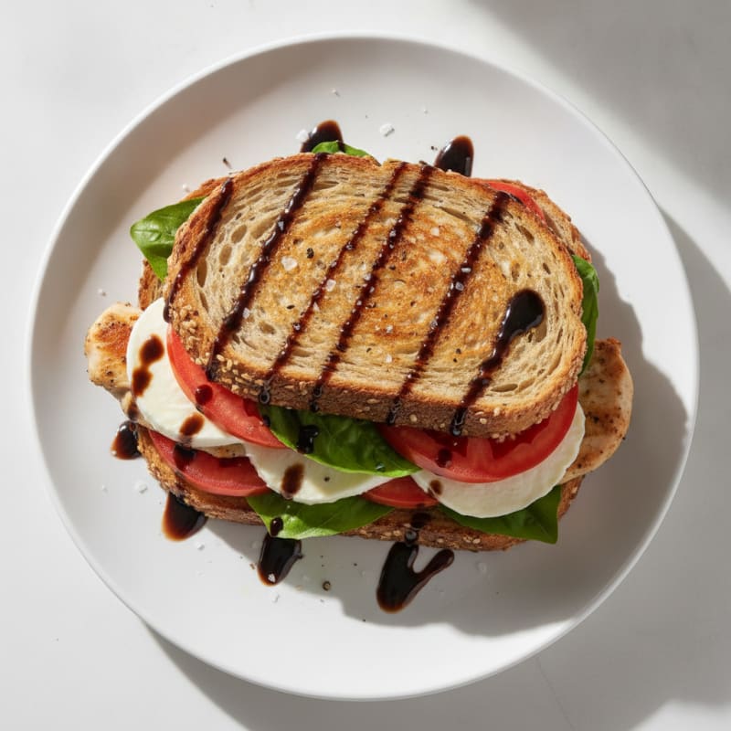 Grilled Caprese Sandwich with Balsamic Glaze