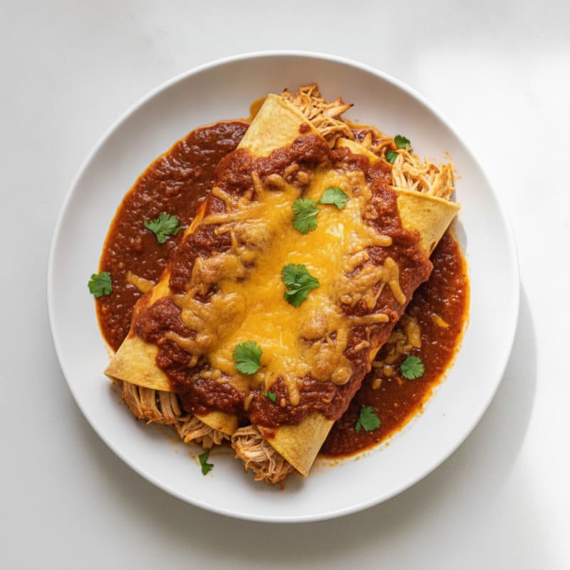Chicken Enchiladas with Ancho Chili Sauce