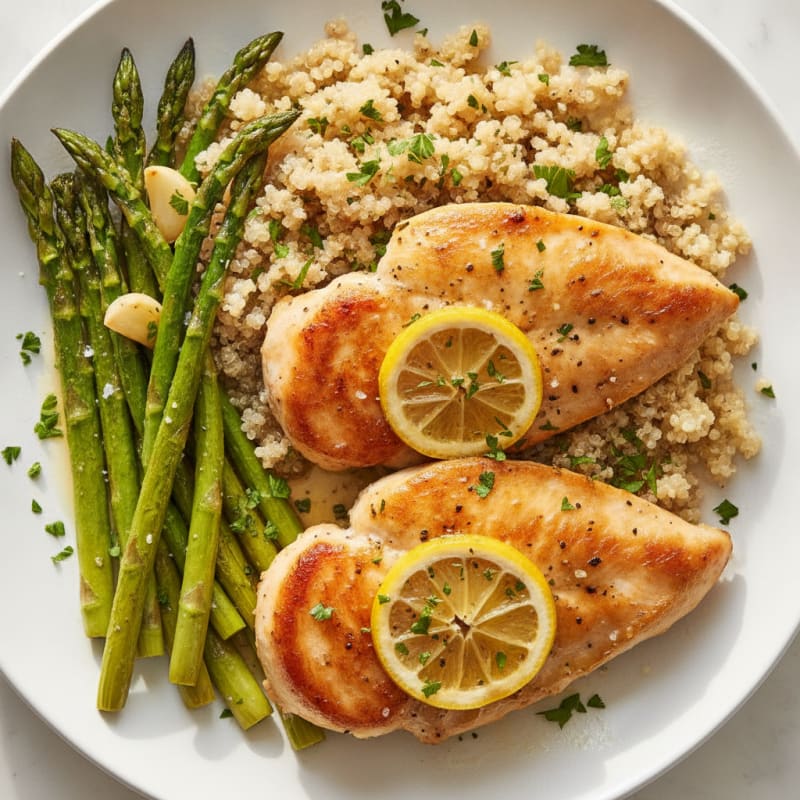 Lemon Herb Chicken with Roasted Asparagus