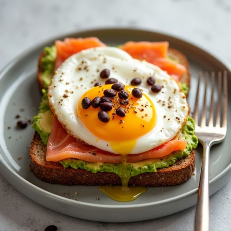 Smoked Salmon and Egg Avocado Toast