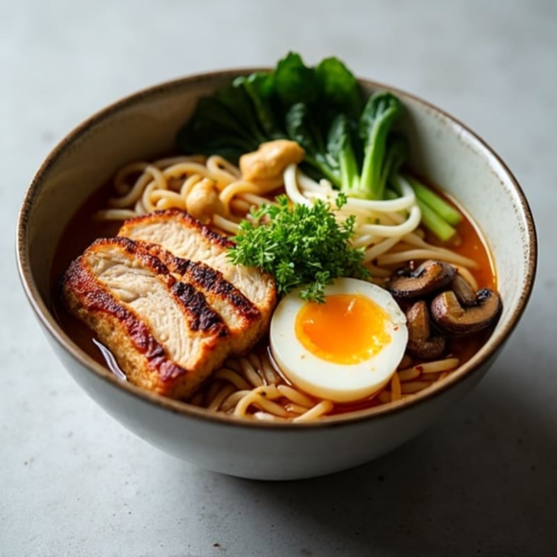 Protein-Packed Miso Ramen with Seared Chicken