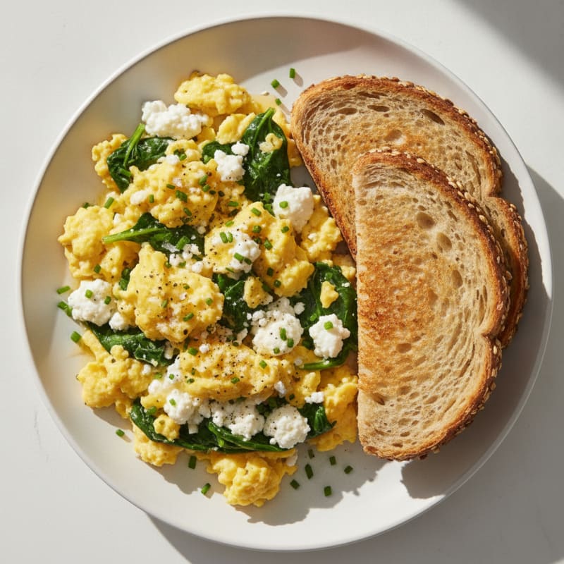 Eggs and Cottage Cheese Scramble