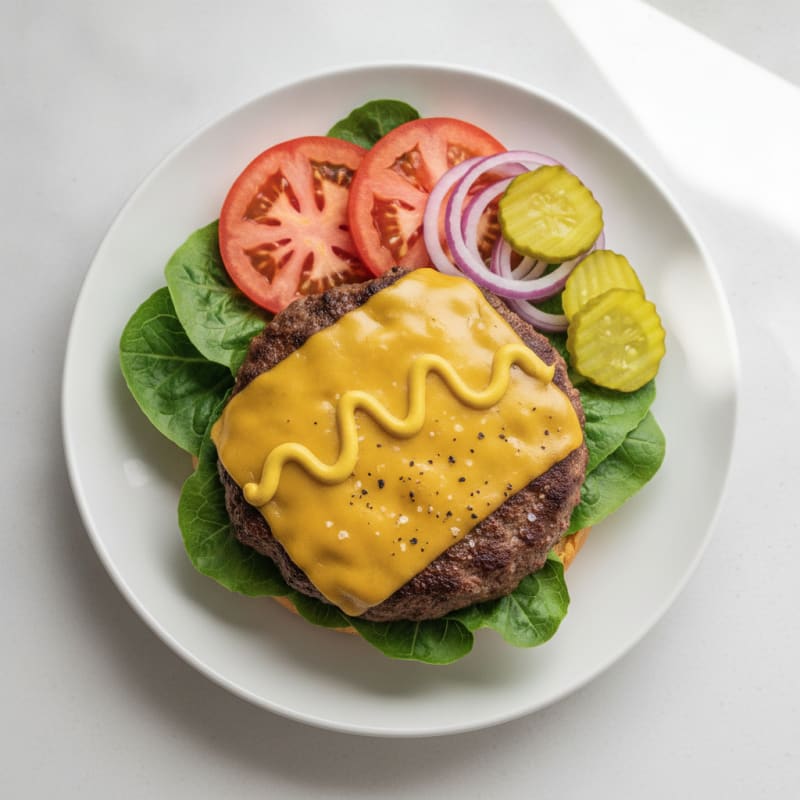 Classic Diner-Style Cheeseburger Plate