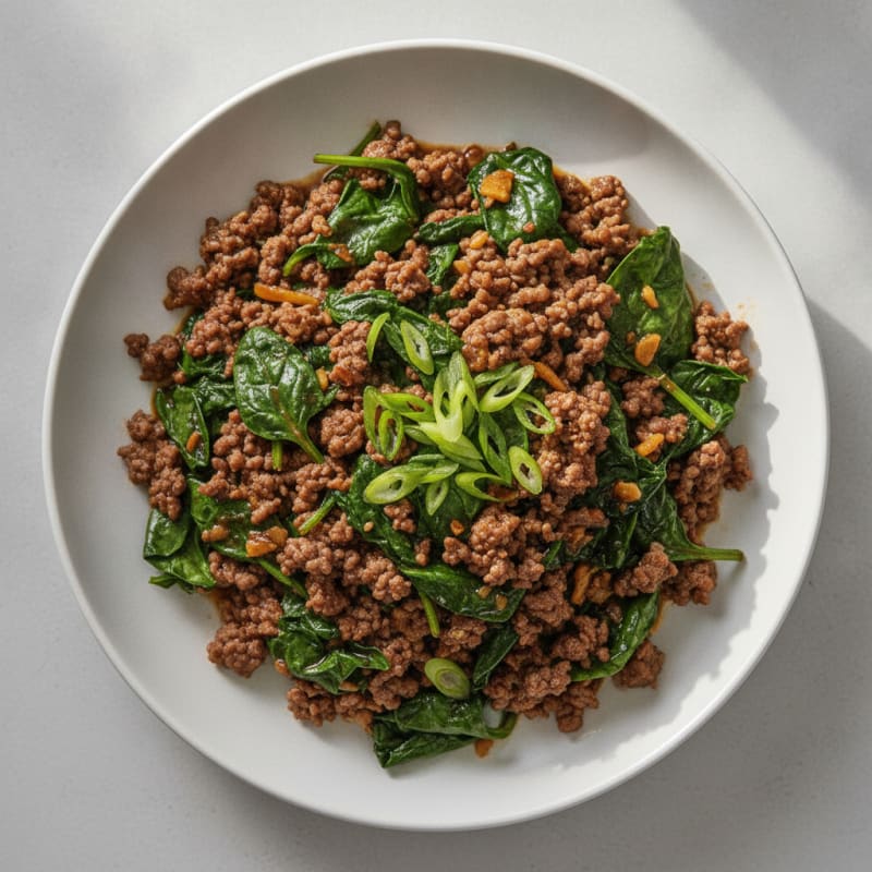 Spinach and Beef Stir-Fry