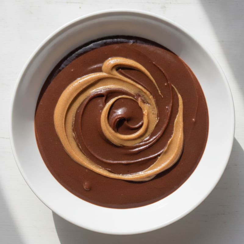 Silky Chocolate Protein Pudding with Almond Butter Swirl