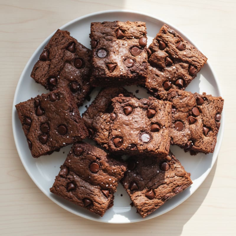Fudgy Protein Brownies with Chocolate Chips