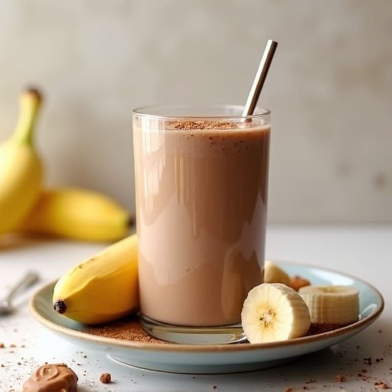 Creamy Peanut Butter Chocolate Protein Smoothie