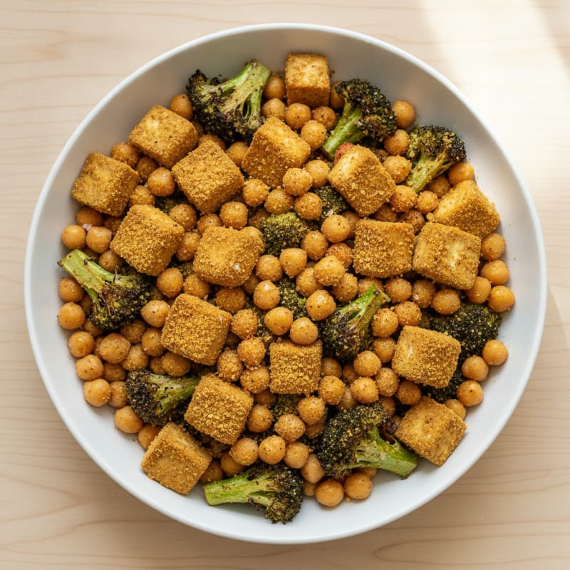 Roasted Vegetable and Chickpea Bowl