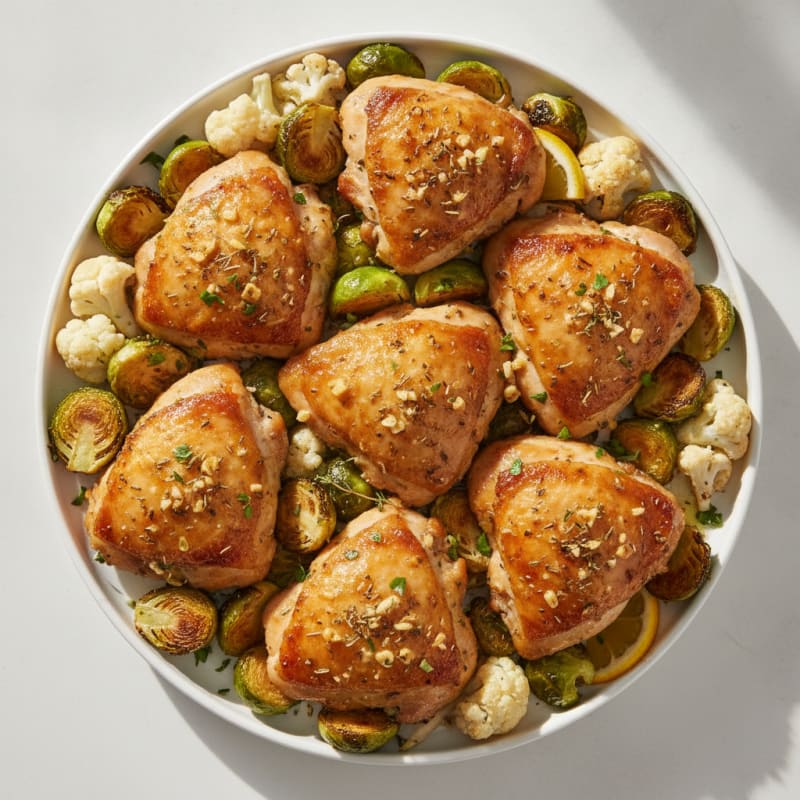 Garlic Herb Roasted Chicken Thighs