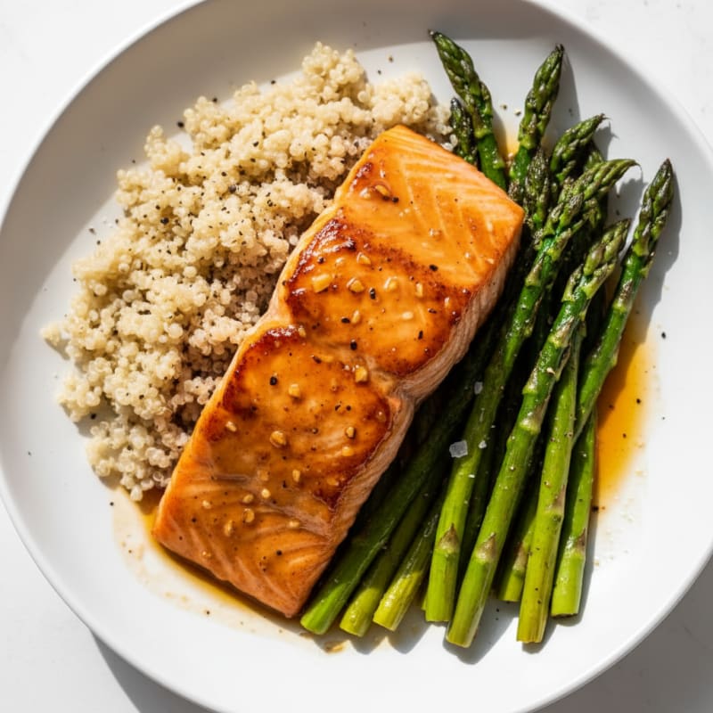 Teriyaki-Glazed Salmon with Roasted Asparagus