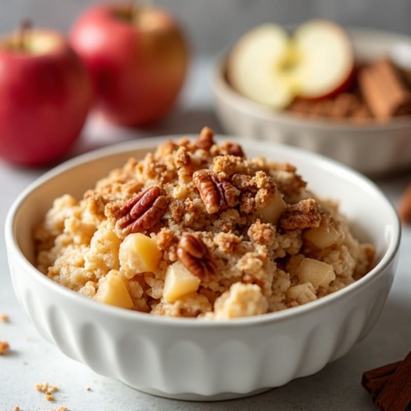 Apple Cinnamon Baked Oats with Crispy Pecan Crumble