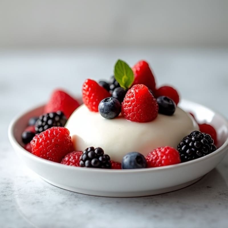 Silky Greek Yogurt Protein Mousse with Berries