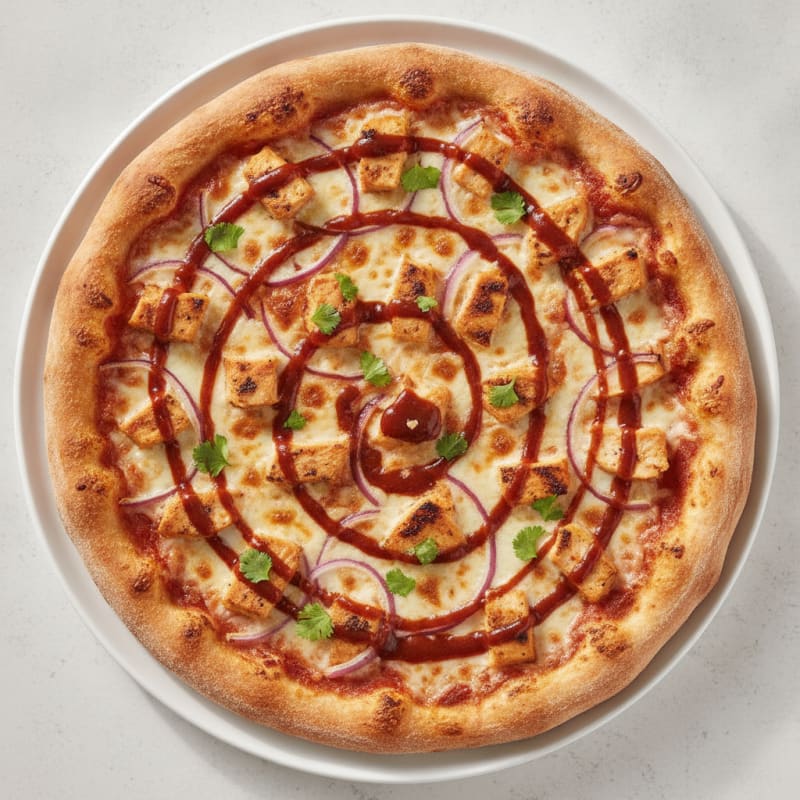 High-Protein BBQ Chicken Pizza with Red Onion
