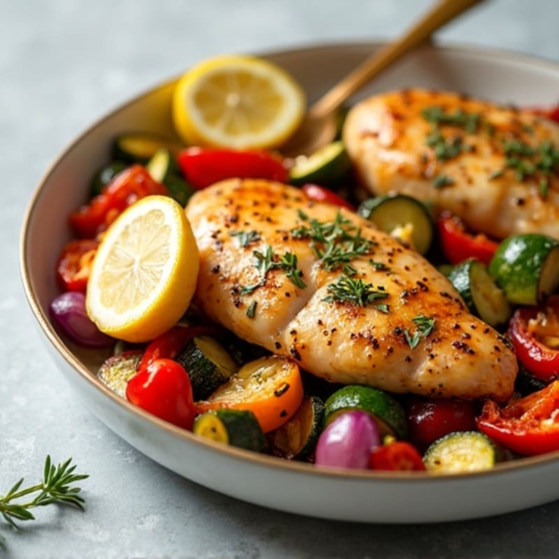 Sheet Pan Lemon Herb Chicken with Roasted Vegetables