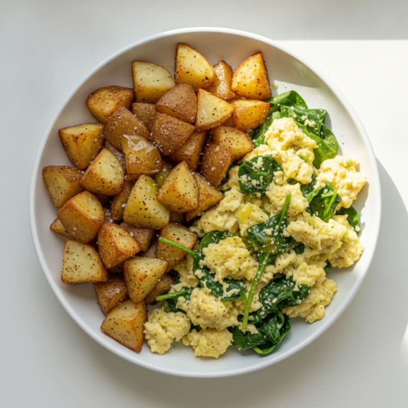 Hearty Scrambled Eggs with Roasted Potatoes