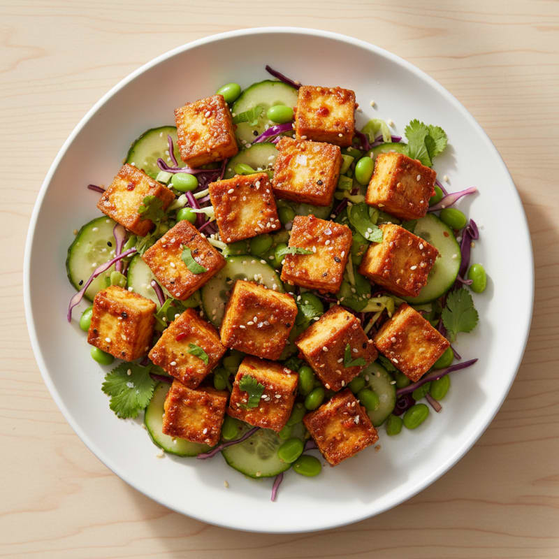 Crispy Chili-Lime Tofu Salad