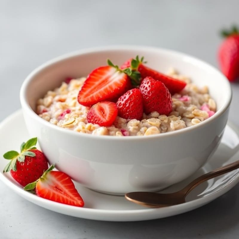 Healthy Strawberry Vanilla Overnight Oats