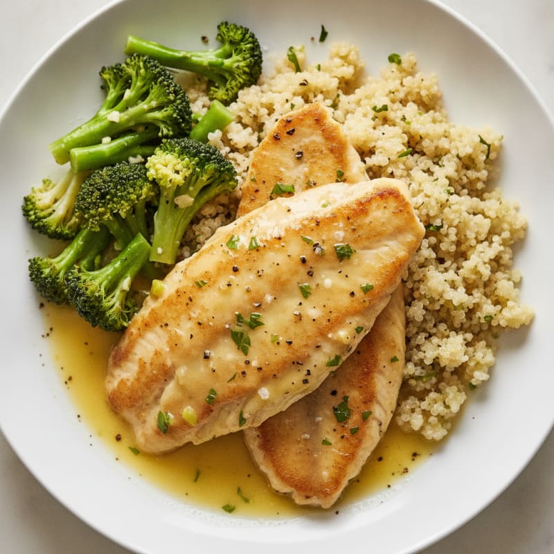 Pan-Seared Tilapia with Lemon-Herb Sauce