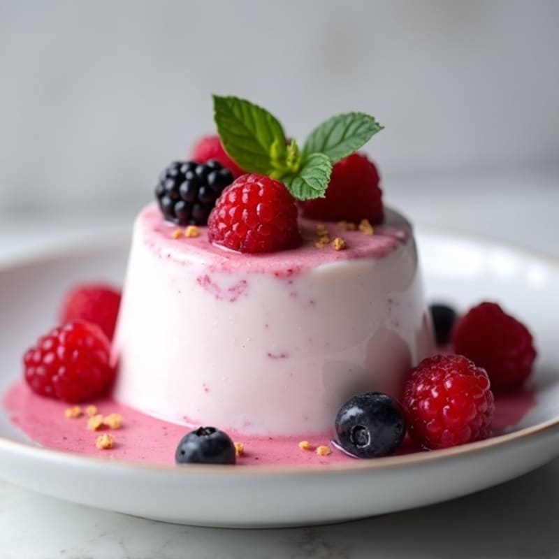 Silky Greek Yogurt Protein Mousse with Mixed Berries