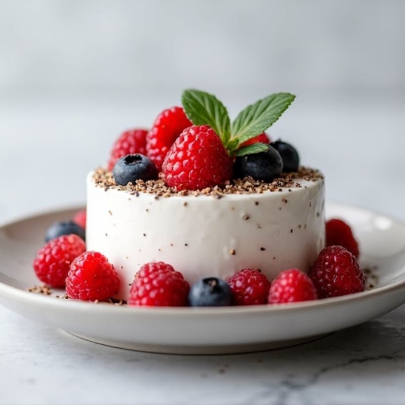 Greek Yogurt Protein Mousse with Berries