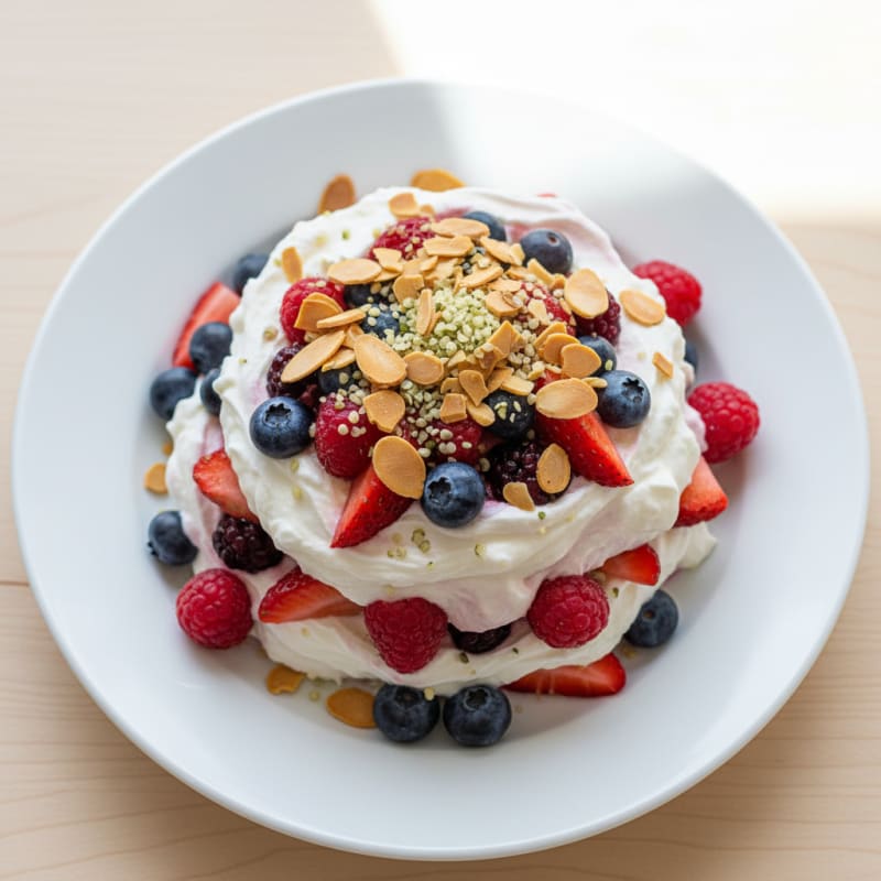 Greek Yogurt Protein Parfait with Mixed Berries