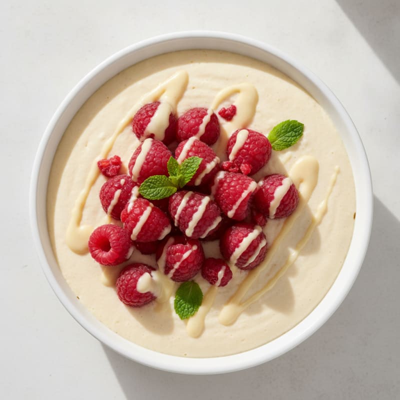 Silky Vanilla Protein Yogurt with Fresh Berries