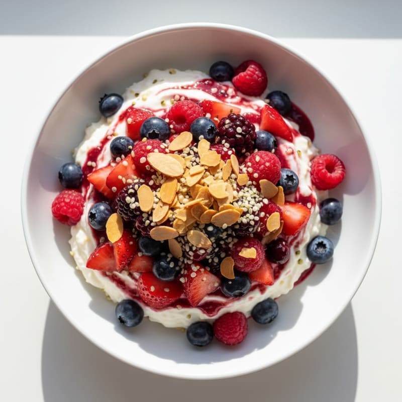 Creamy Greek Yogurt Protein Parfait with Mixed Berries