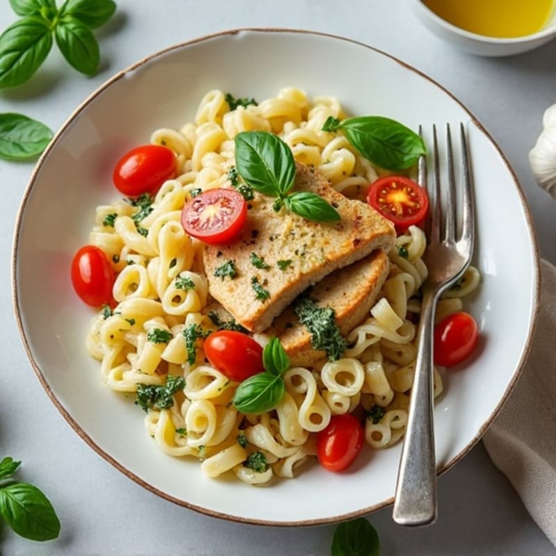 Creamy Pesto Chicken Pasta with Fresh Herbs