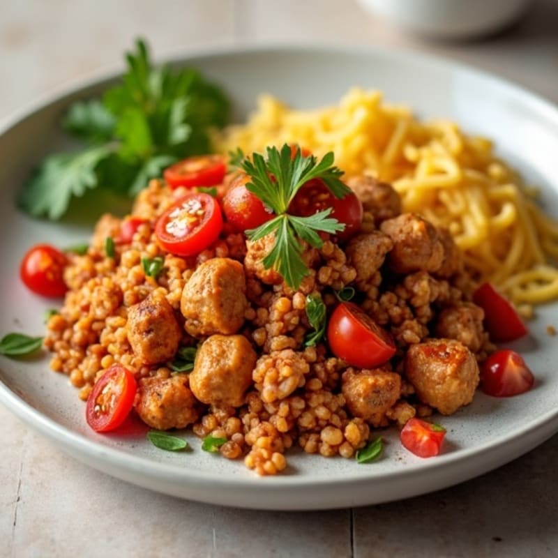 Spiced Ground Chicken Picadillo with Sweet Raisins