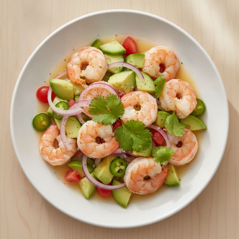 Citrus-Marinated Shrimp Ceviche with Avocado