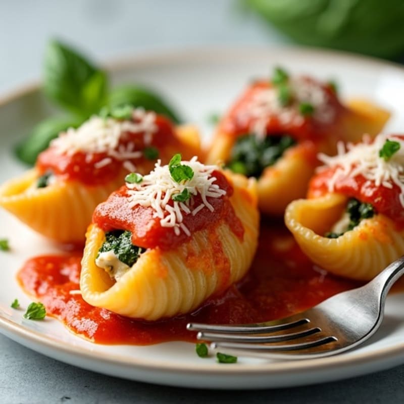 Healthy Baked Spinach Ricotta Stuffed Shells