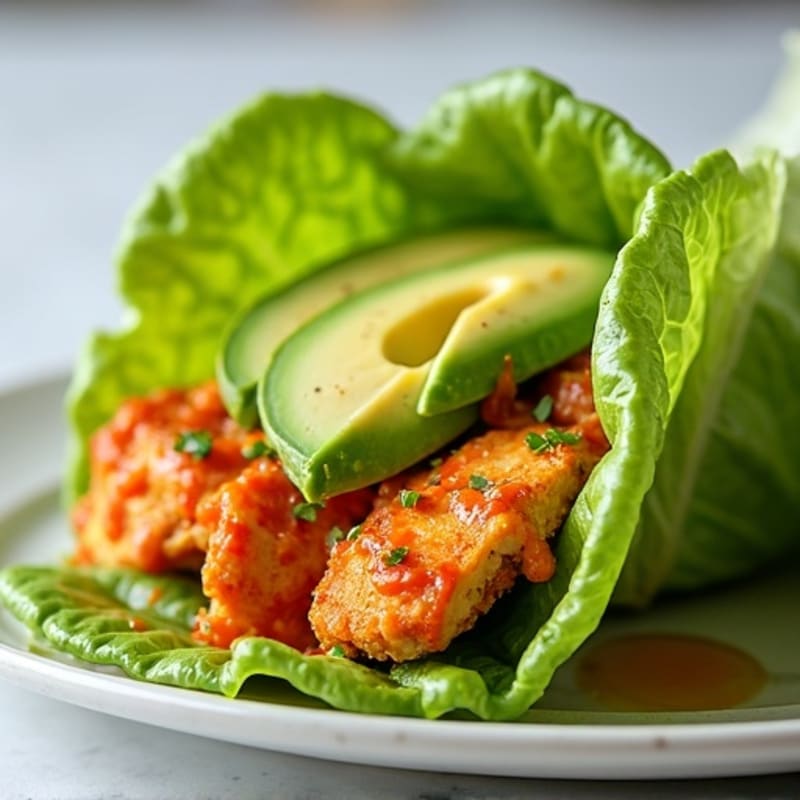 Spicy Buffalo Ranch Chicken Lettuce Wrap