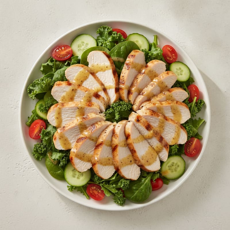 Grilled Turkey Breast Salad with Crunchy Mixed Greens