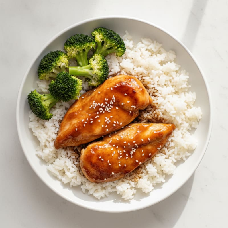 Teriyaki Glazed Chicken with Sesame Rice