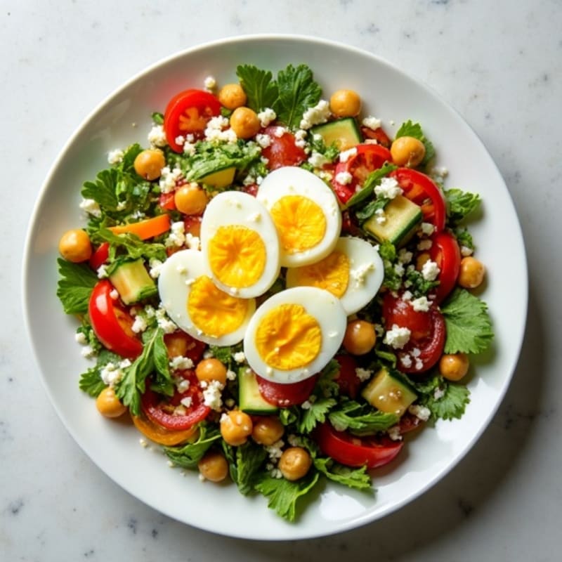 Crispy Fresh Chopped Vegetable Salad with Tangy Feta