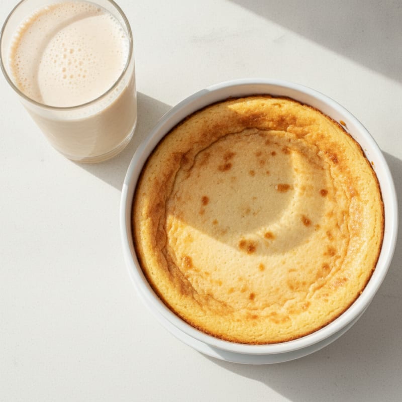 Silky Cottage Cheese Protein Cheesecake with Whey Protein Shake