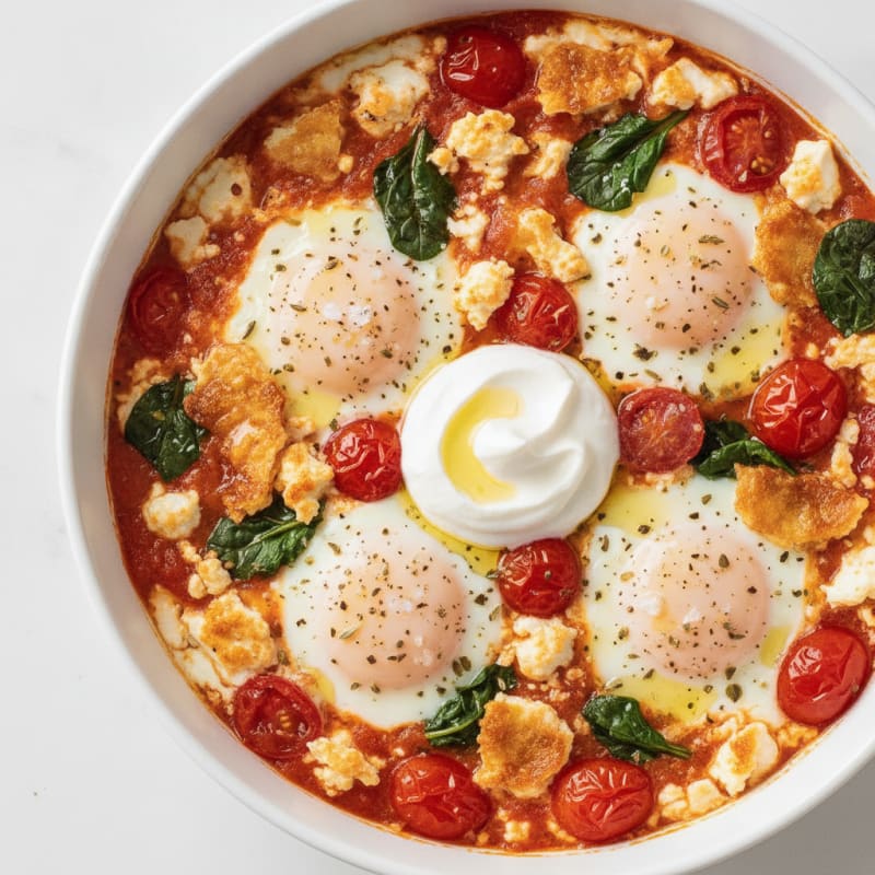 Baked Eggs with Feta and Tomatoes
