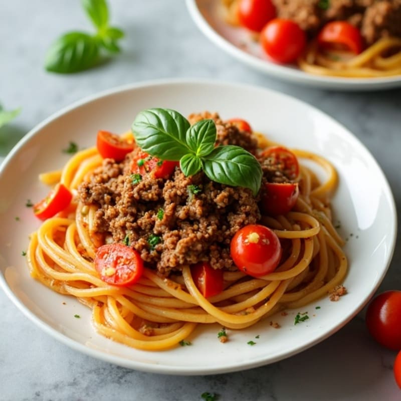 Hearty Lean Ground Beef Spaghetti with Sweet Tomato and Vegetable Sauce