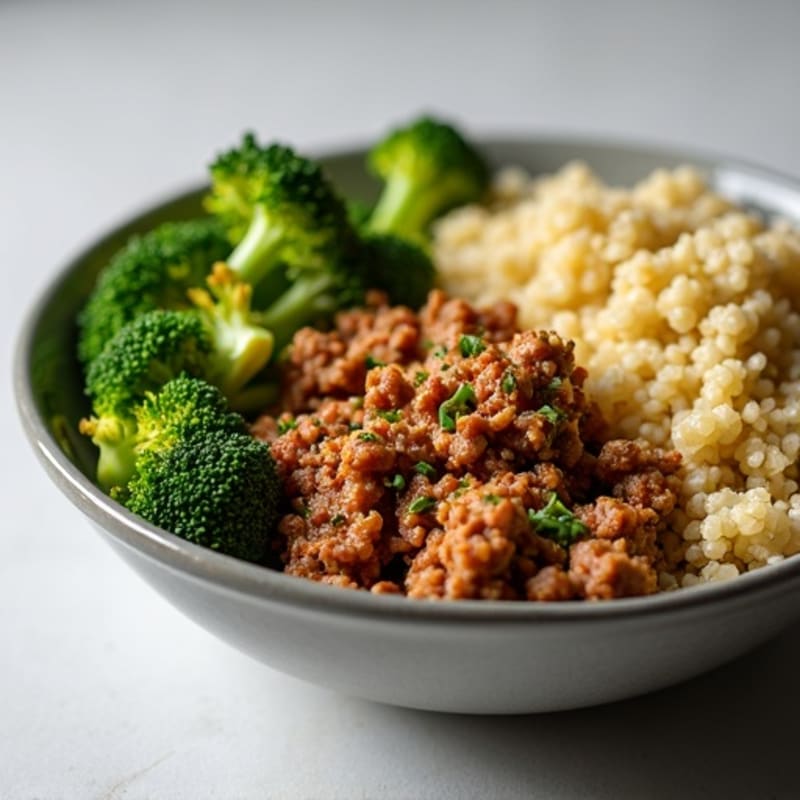 Savory Ground Turkey and Roasted Broccoli Bowl