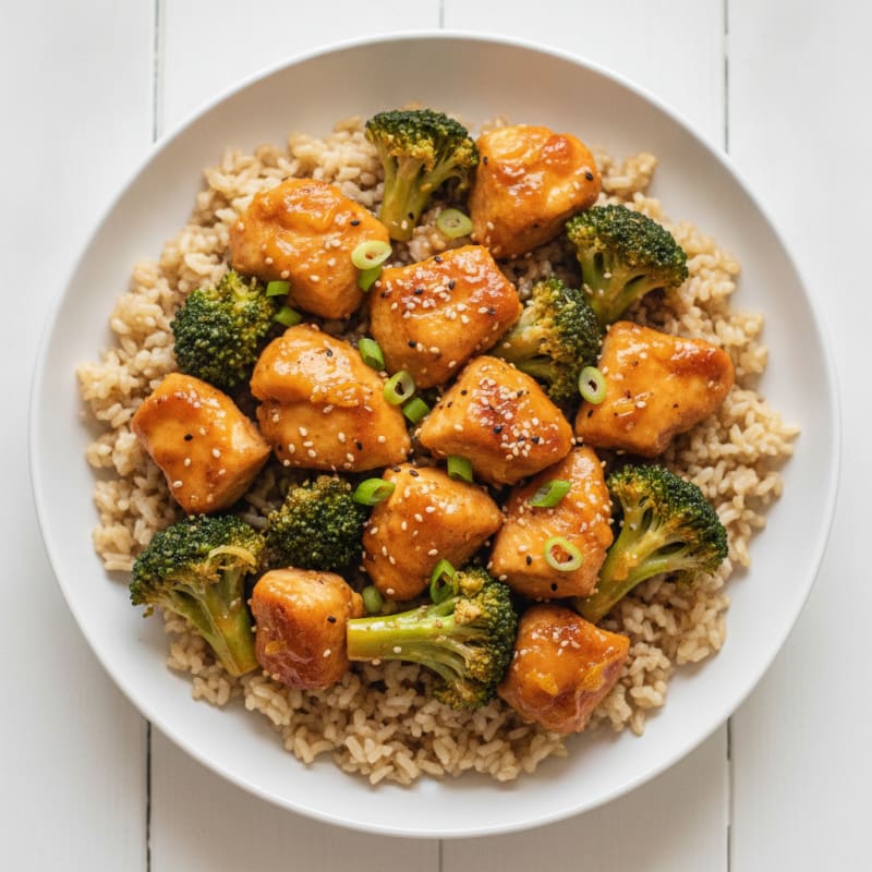 Baked Orange Chicken and Broccoli