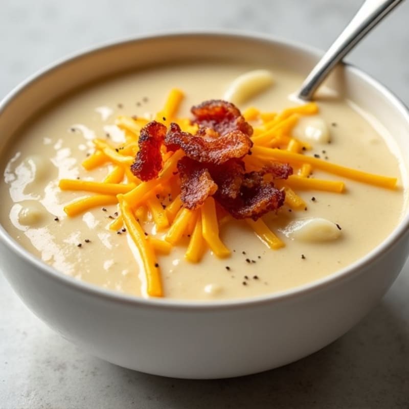 Healthy Creamy Loaded Baked Potato Soup