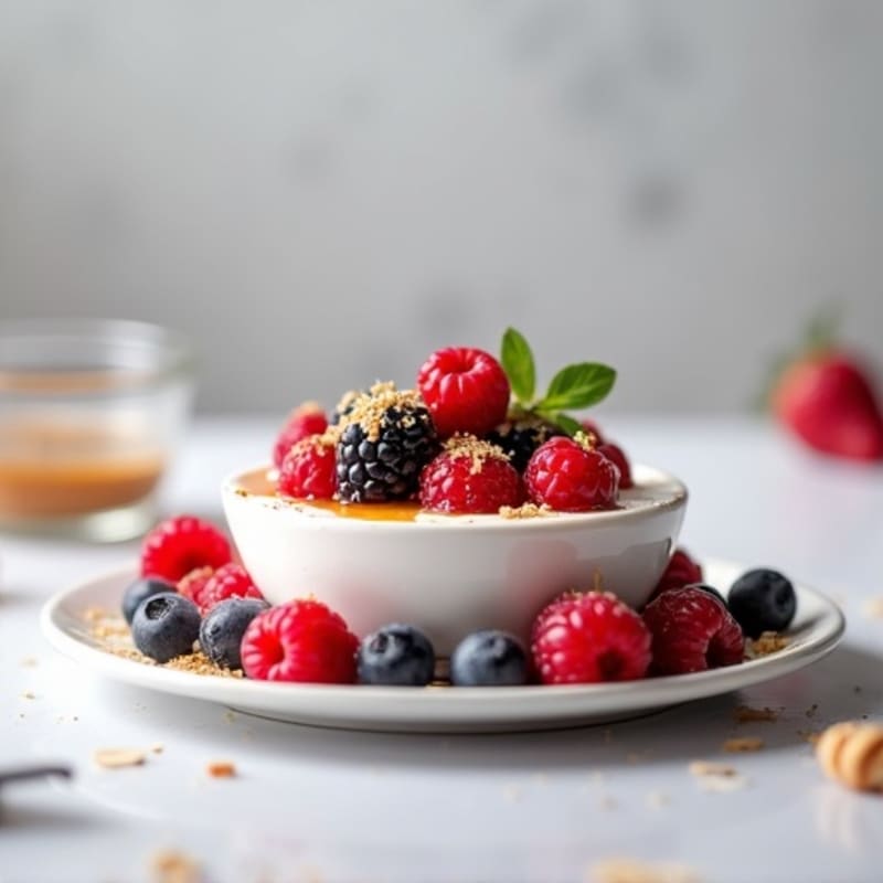 Greek Yogurt Protein Mousse with Berries