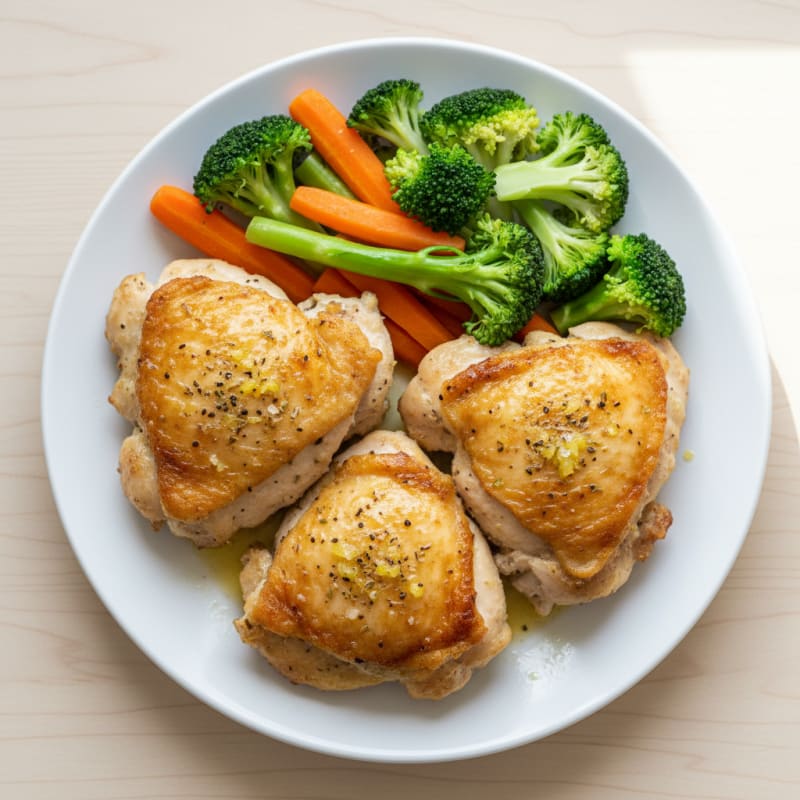 Crispy Lemon Herb Chicken Thighs