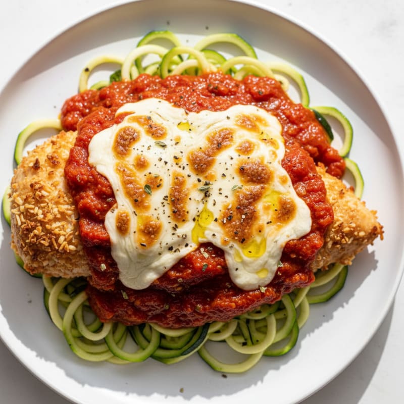 Crispy Baked Chicken Parmesan with Zesty Marinara